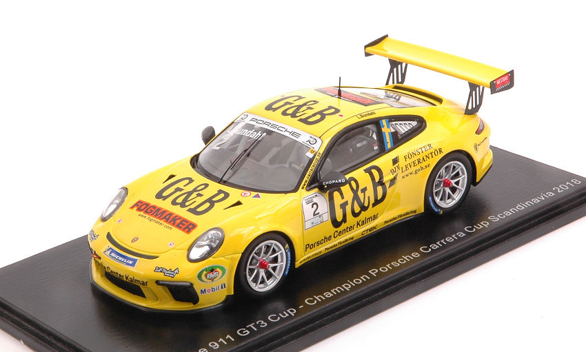 Modellino auto scala 1:43 Spark PORSCHE 911 GT3 CUP CARRERA SCANDINAVIA