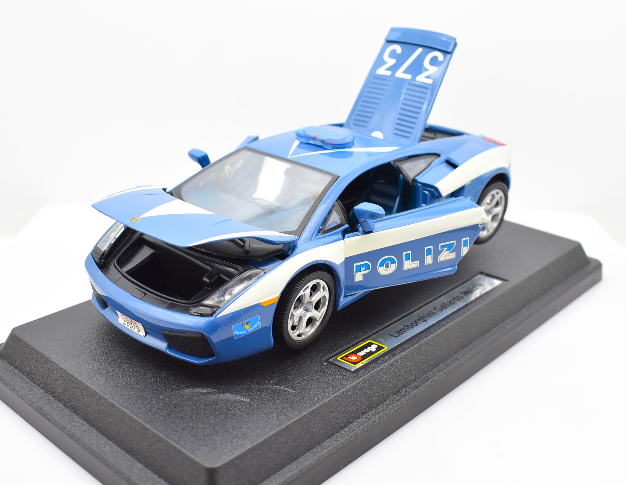 Modellino auto LAMBORGHINI GALLARDO POLIZIA scala 1:24 diecast BURAGO  collezione