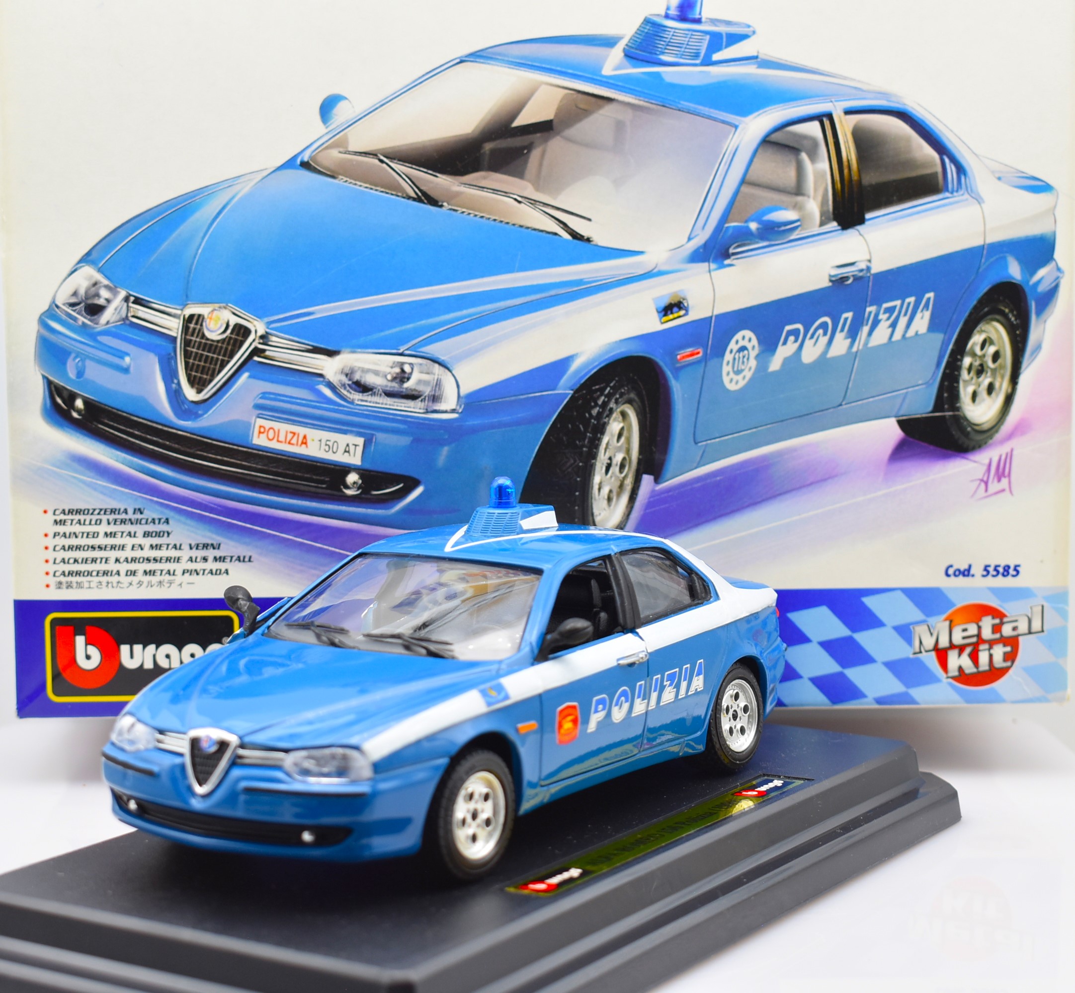 Modellini auto POLIZIA scala 1:43 ALFA ROMEO 156 diecast collezione -  Arcadia Modellismo