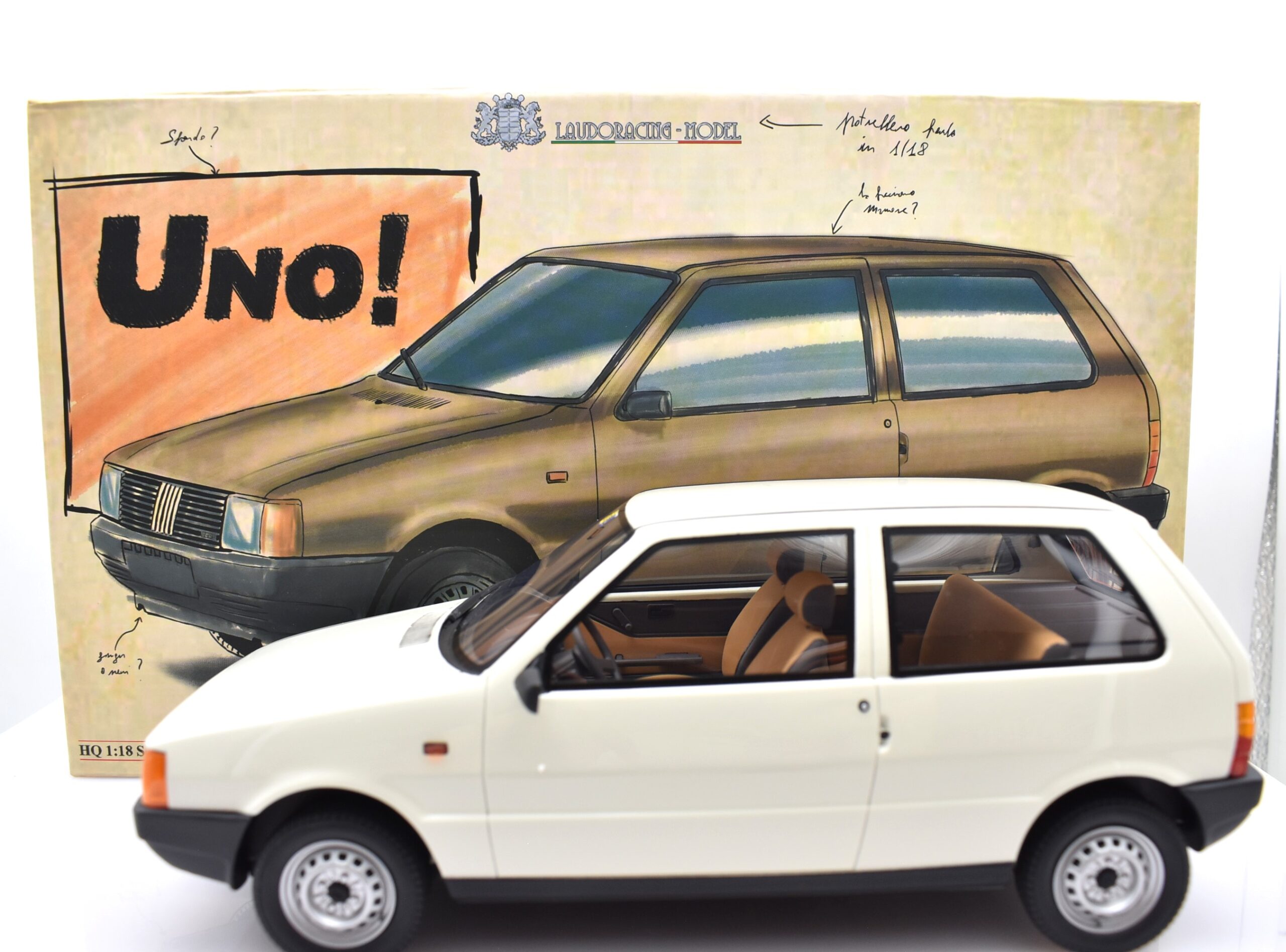 Fiat Uno 45 1983 1:18 Modellino in scala 1:18 Laudoracing