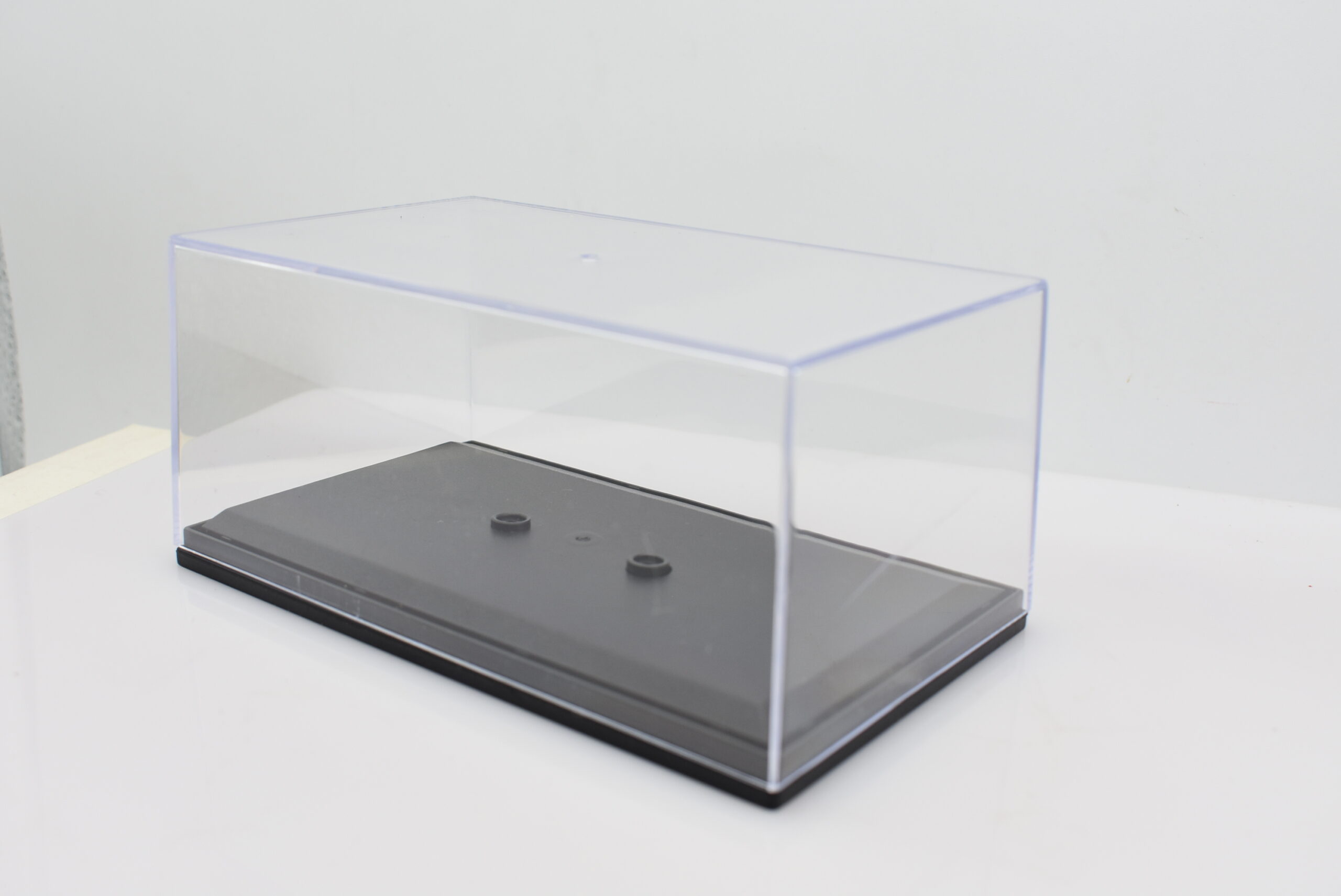 Teca Luxbox 1/43 16 x 7 x 7 base ecopelle nera + Teca Plexiglass